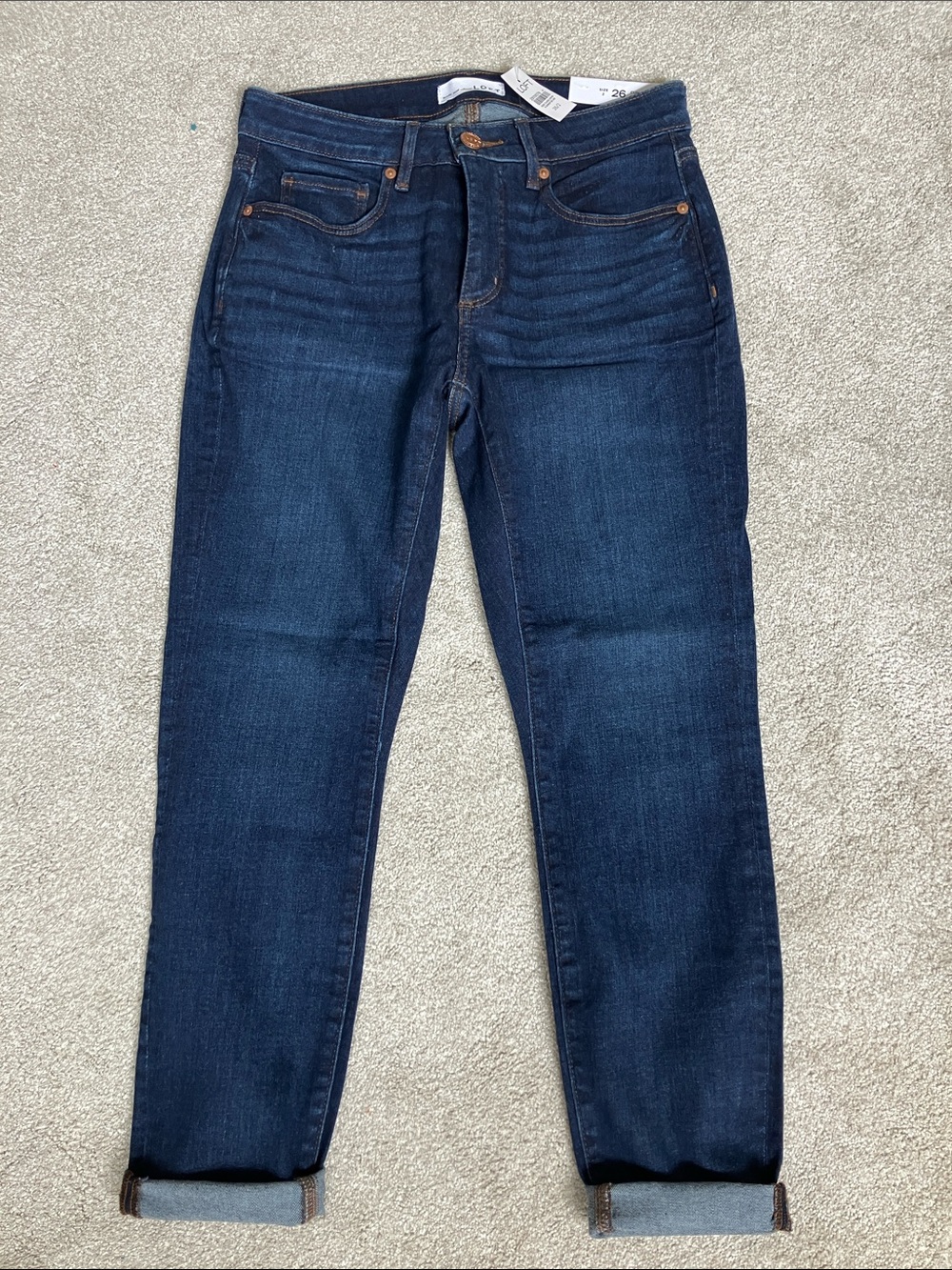NWT LOFT Modern Skinny Crop Jeans Size 2 Curvy